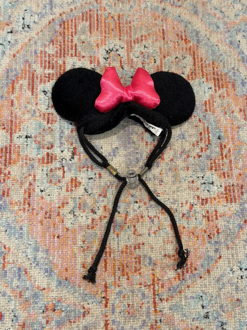 Kids/pet Black Minnie Ear Headband with Pink Bow
